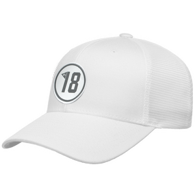 #18 Woven Emblem Flexfit® Mesh Snapback Cap