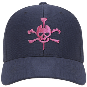 Mr Tee Puff Embroidered Flexfit® Navy Cool & Dry Pin-Dot Cap