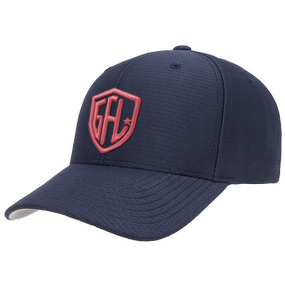 GFL Shield Puff Embroidered Flexfit® Navy Cool & Dry Pin-Dot Cap
