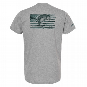 Men's Camo Bass Active Fishing T-Shirt
