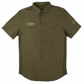 Men's Hooks Short Sleeve Performance Fishing Shirt