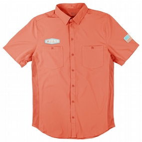 Men's Hooks Short Sleeve Performance Fishing Shirt