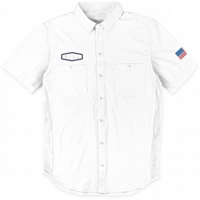Men's Hooks Short Sleeve Performance Fishing Shirt
