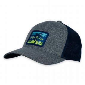 Palm Tree Flexfit® Melange Mesh Back Trucker Cap