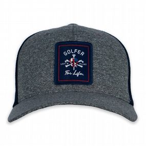 Mr Tee Rectangle Flexfit® Melange Mesh Back Trucker Cap