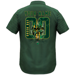 CUSTOM Men's Pinstripe Green Lightweight Shirt