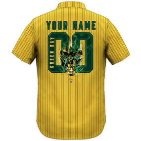 CUSTOM Men's Pinstripe Green Bay Lightweight Shirt