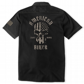 Men's Biker Sam Contrast Stitch Shop Shirt