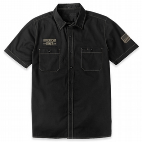Men's Biker Sam Contrast Stitch Shop Shirt