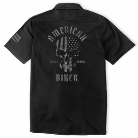 Men's Biker Sam Contrast Stitch Shop Shirt