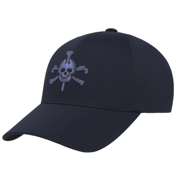 Mr Tee Shield Puff Embroidered FLEXFIT® NAVY SNAPBACK PERFORATED CAP