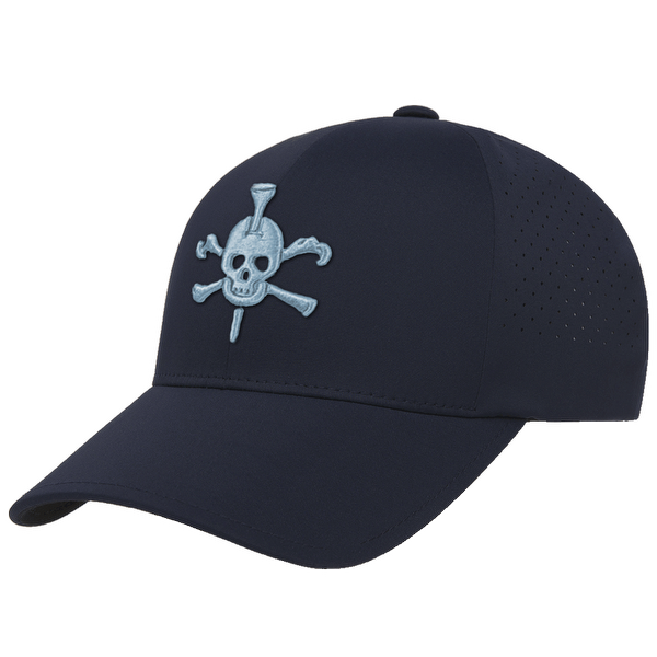 Mr Tee Shield Puff Embroidered FLEXFIT® NAVY SNAPBACK PERFORATED CAP