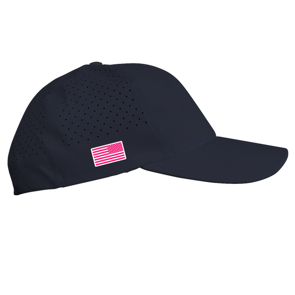 Mr Tee Shield Puff Embroidered FLEXFIT® NAVY SNAPBACK PERFORATED CAP