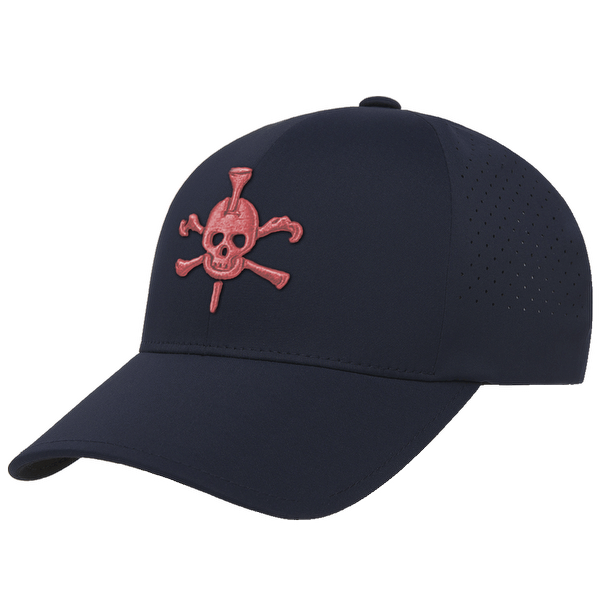Mr Tee Shield Puff Embroidered FLEXFIT® NAVY SNAPBACK PERFORATED CAP