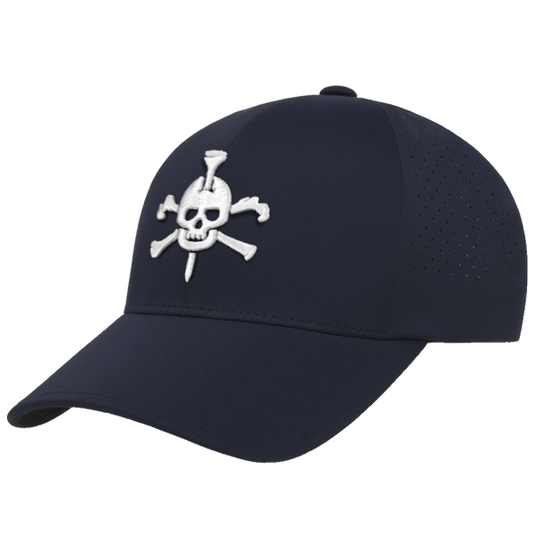 Mr Tee Shield Puff Embroidered FLEXFIT® NAVY SNAPBACK PERFORATED CAP