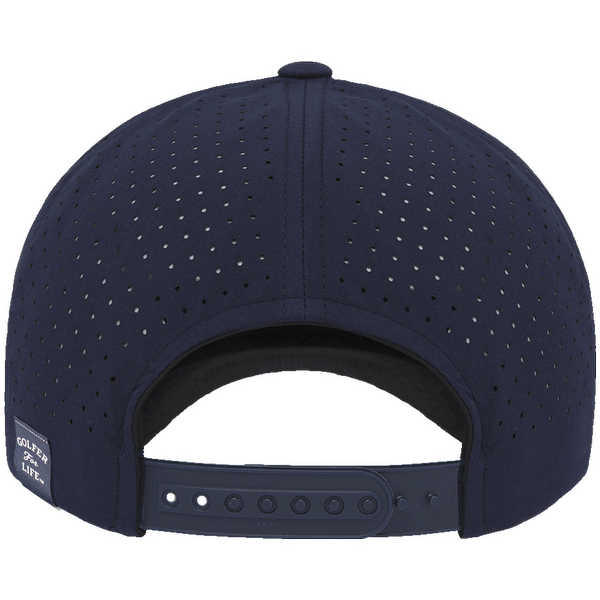 GFL Shield Puff Embroidered Navy 5 Panel Snapback Perforated Cap