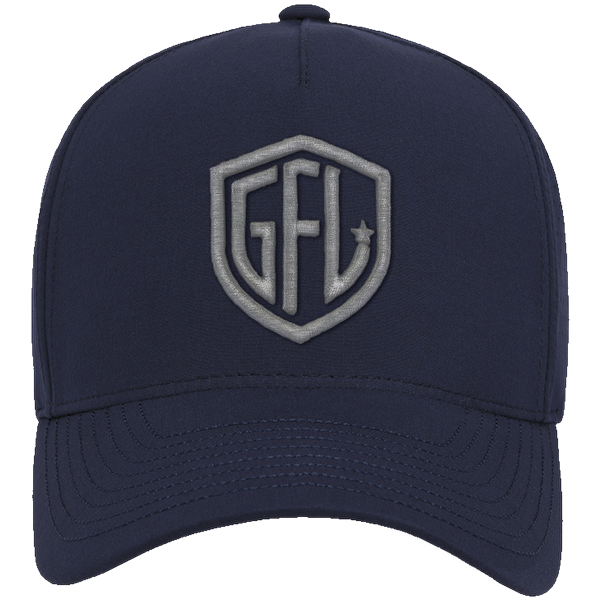 GFL Shield Puff Embroidered Navy 5 Panel Snapback Perforated Cap