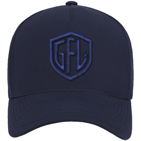 GFL Shield Puff Embroidered Navy 5 Panel Snapback Perforated Cap