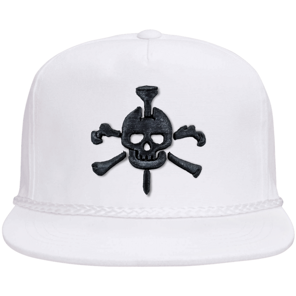 Mr Tee Puff Embroidered Flat Brim Rope Snapback Cap