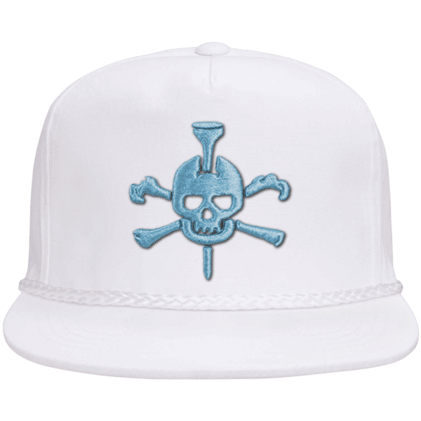 Mr Tee Puff Embroidered Flat Brim Rope Snapback Cap