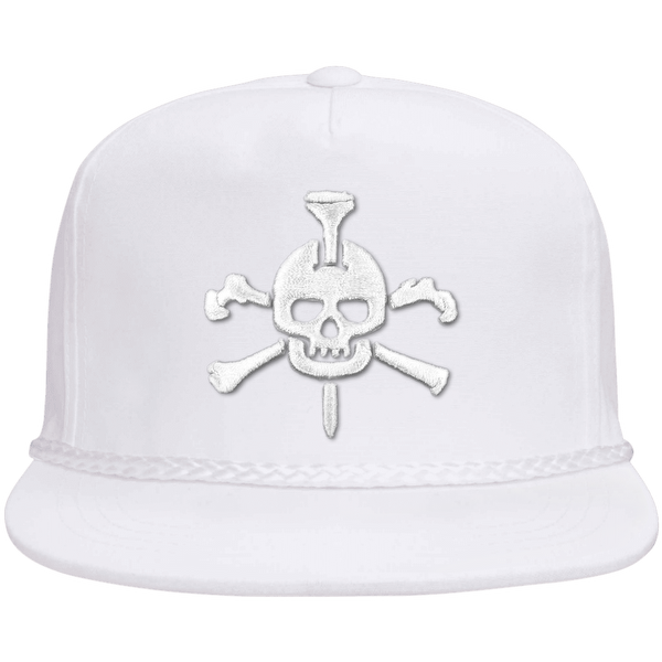 Mr Tee Puff Embroidered Flat Brim Rope Snapback Cap