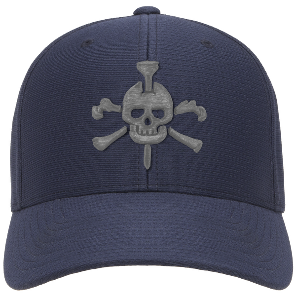 Mr Tee Puff Embroidered Flexfit® Navy Cool & Dry Pin-Dot Cap