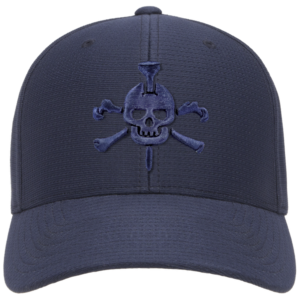Mr Tee Puff Embroidered Flexfit® Navy Cool & Dry Pin-Dot Cap