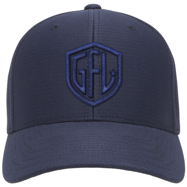 GFL Shield Puff Embroidered Flexfit® Navy Cool & Dry Pin-Dot Cap