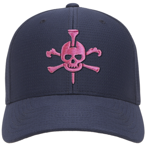 Mr Tee Puff Embroidered Flexfit® Navy Cool & Dry Pin-Dot Cap