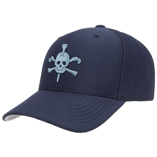 Mr Tee Puff Embroidered Flexfit® Navy Cool & Dry Pin-Dot Cap