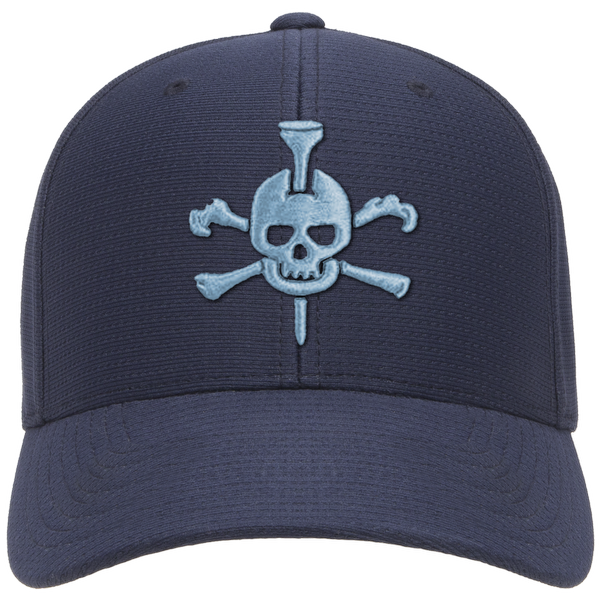 Mr Tee Puff Embroidered Flexfit® Navy Cool & Dry Pin-Dot Cap