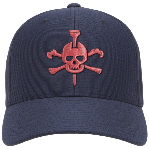 Mr Tee Puff Embroidered Flexfit® Navy Cool & Dry Pin-Dot Cap