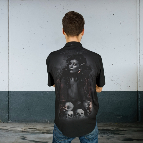 Men's Crimson Skulls Lightweight Shirt