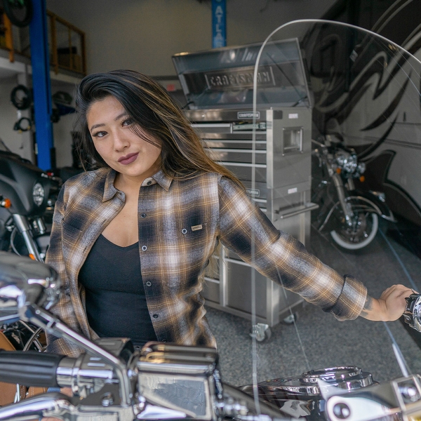 Women's American Biker Premium Flannel Shirt