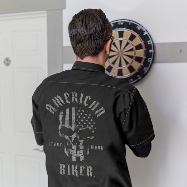 Men's Biker Sam Contrast Stitch Shop Shirt