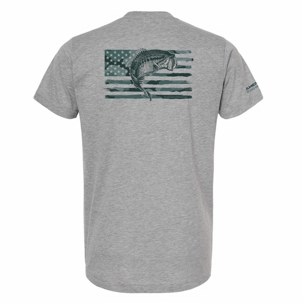 Men's Camo Bass Active Fishing T-Shirt