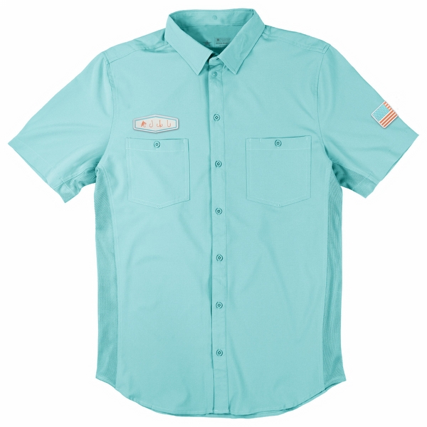 Men's Hooks Short Sleeve Performance Fishing Shirt