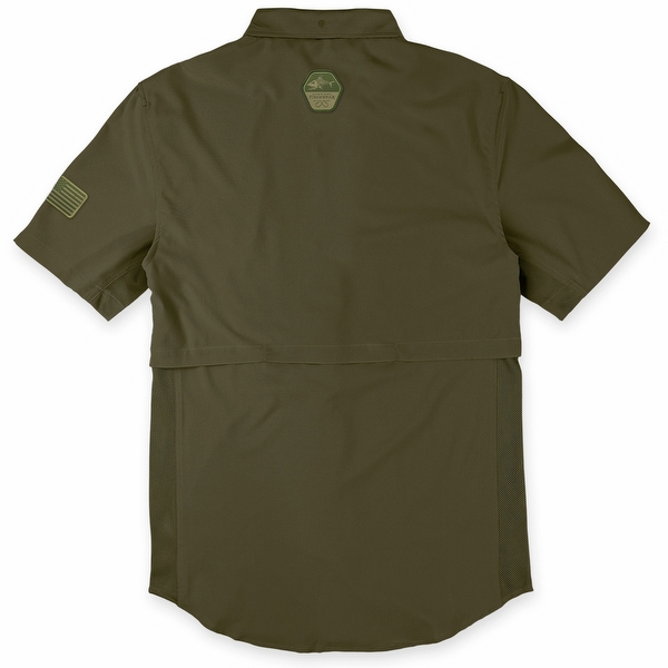 Men's Hooks Short Sleeve Performance Fishing Shirt