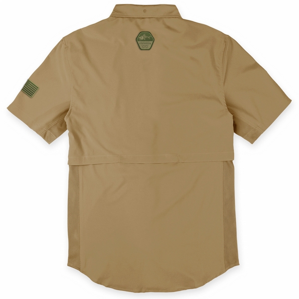 Men's Hooks Short Sleeve Performance Fishing Shirt