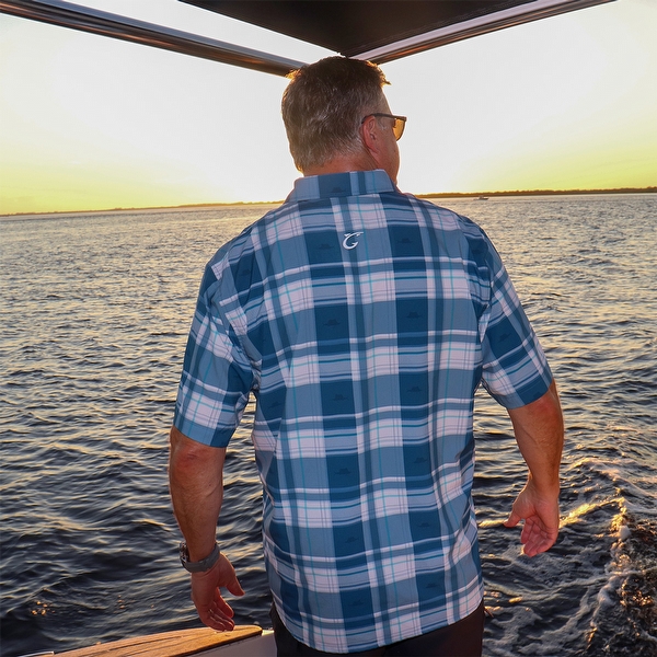 Men's Swordfish Plaid Fishing Shirt