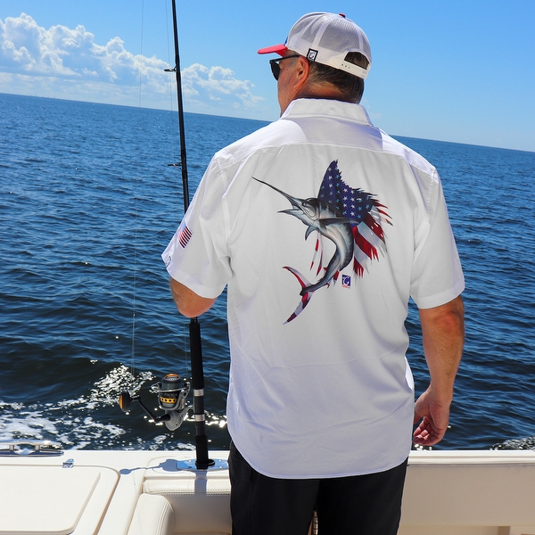 Men's USA Sailfish Performance Fishing Shirt