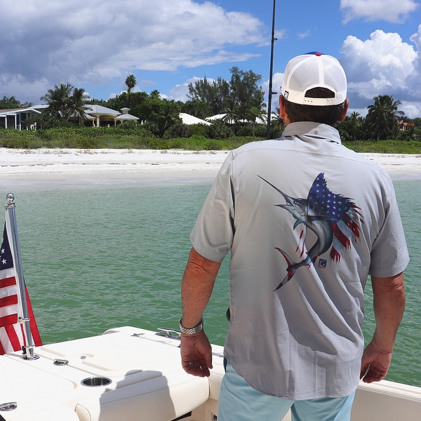 Men's USA Sailfish Performance Fishing Shirt