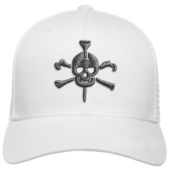 Mr Tee Puff Embroidered Flexfit® Mesh Snapback Cap
