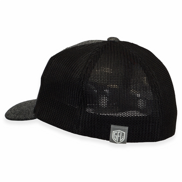 Palm Tree Flexfit® Melange Mesh Back Trucker Cap