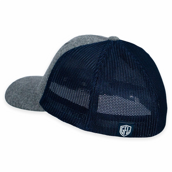 Palm Tree Flexfit® Melange Mesh Back Trucker Cap