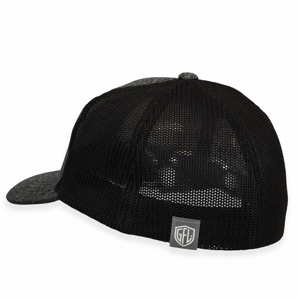 Mr Tee Rectangle Flexfit® Melange Mesh Back Trucker Cap