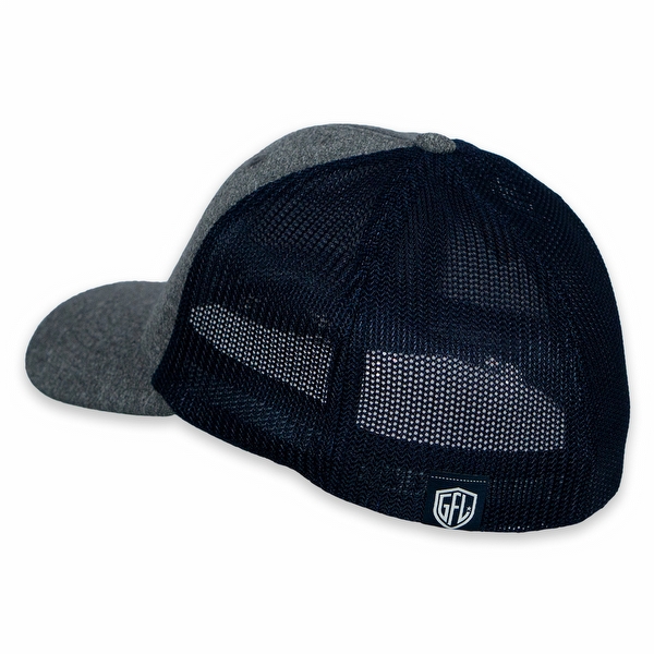 Mr Tee Rectangle Flexfit® Melange Mesh Back Trucker Cap
