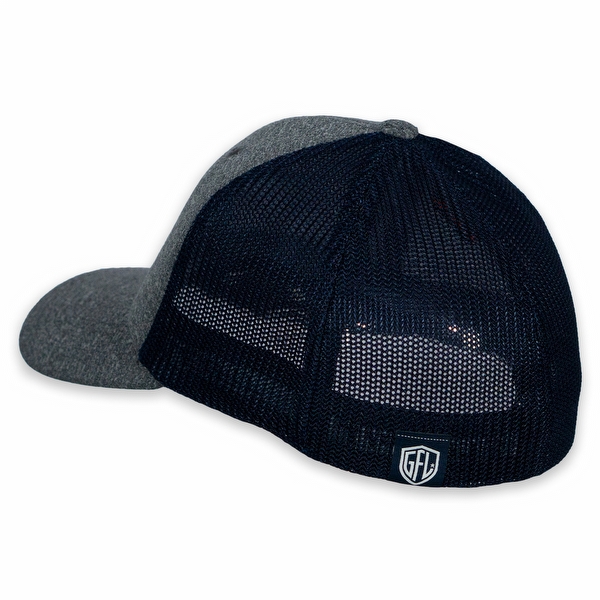 Mr Tee Rectangle Flexfit® Melange Mesh Back Trucker Cap