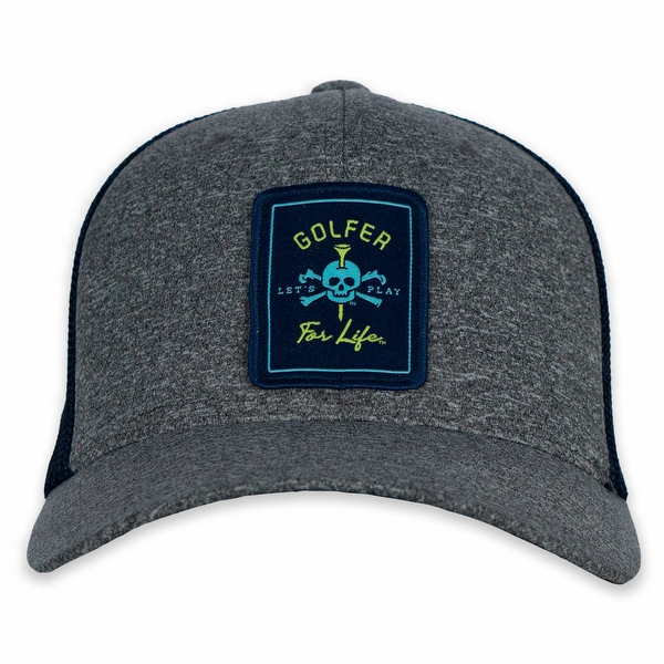 Mr Tee Rectangle Flexfit® Melange Mesh Back Trucker Cap