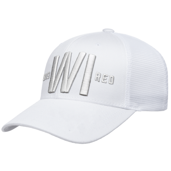 WI Big Red Port Authority® Flexfit® Mesh Back Cap